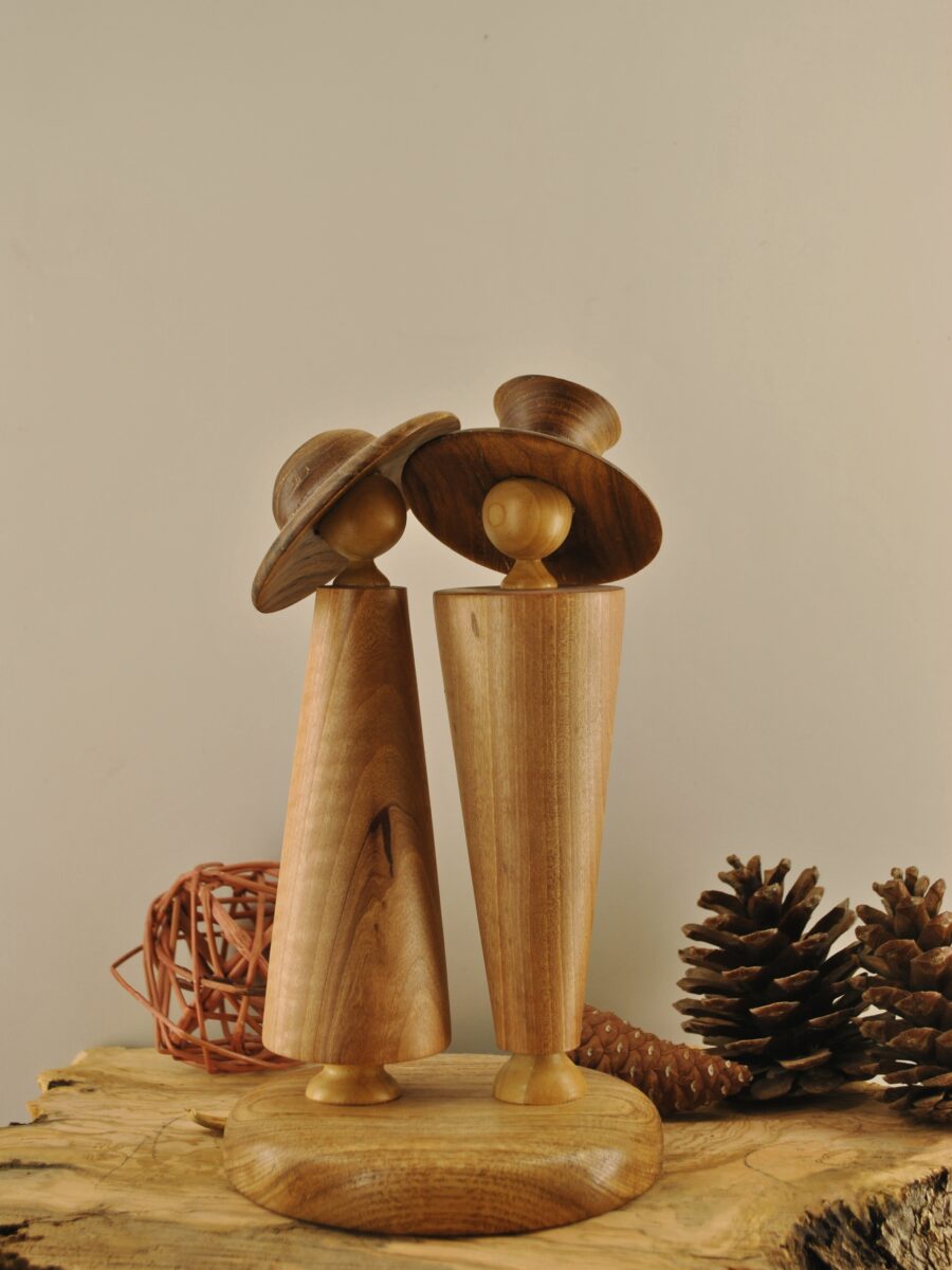 Ξύλινο διακοσμητικό ζευγάρι
